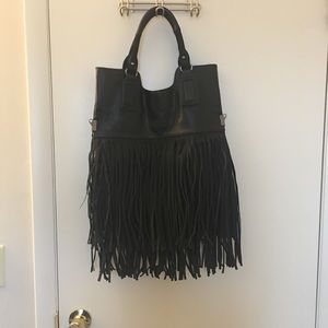 Black fringe purse